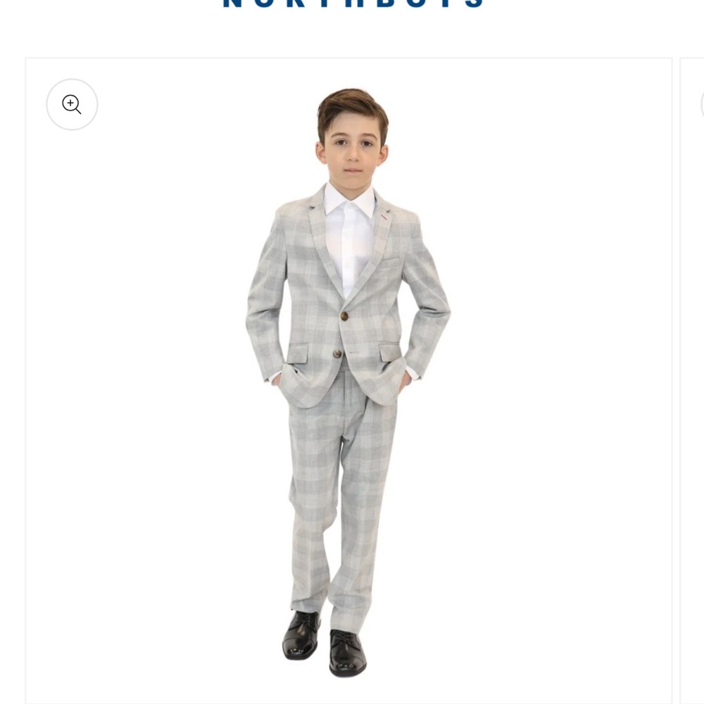 Appaman stretchy Mod London gray check suit - Picture 6 of 8